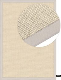 NOWOCZESNY NATURALNY DYWAN SIZALOWY Z BORDIURĄ BENUTA NATURALS SISAL w kolorze kremowym 140x200 cm - obrazek 11