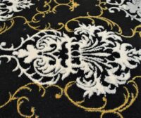 Nowoczesny dywan barokowy, orientalny w stylu GLAMOUR, czarny złoty 120x180 cm - obrazek 8
