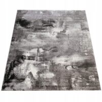 Dywan nowoczesny abstrakcyjny PACO HOME CANVAS artystyczne płótno. Szary, czarny, biały - obrazek 7