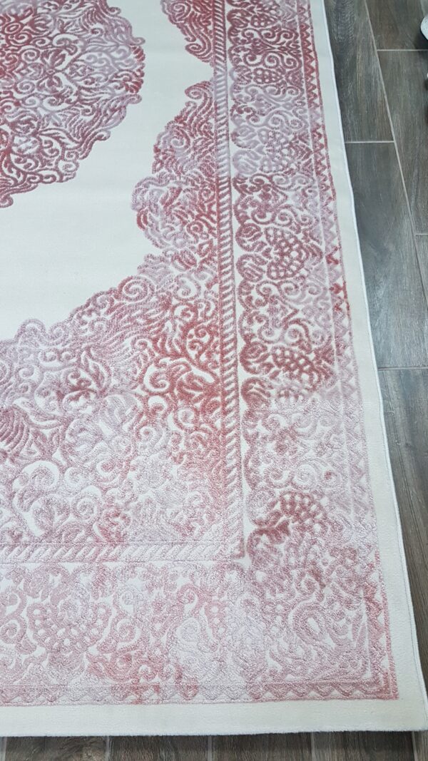 ORIENTALNY BAROKOWY dywan do salonu w stylu vintage GALAXY RAINBOW kremowy różowy 200x290 cm - obrazek 6