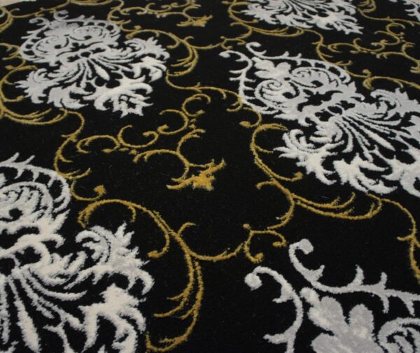 Nowoczesny dywan barokowy, orientalny w stylu GLAMOUR, czarny złoty 120x180 cm - obrazek 9