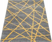 PACO HOME PATTERN Nowoczesny dywan do salonu szary żółty w przecinające się, nieregularne linie 200x290 cm - obrazek 7