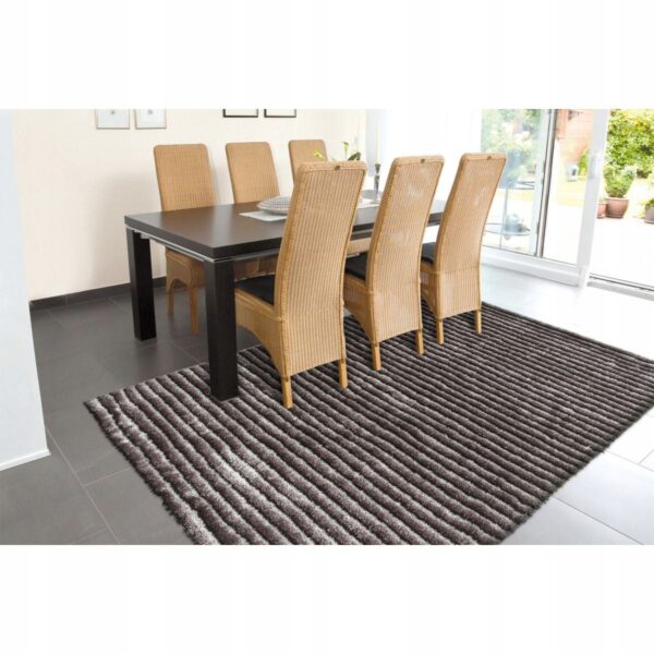 Dywan PREMIUM SHAGGY SZARY czarny SREBRNY 160x230 cm - obrazek 2