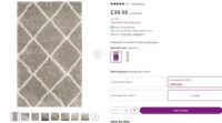 Nowoczesny dywan SAFAVIEH HUDSON SHAG GREY/IVORY w romby szary kremowy 90x150 cm - obrazek 18