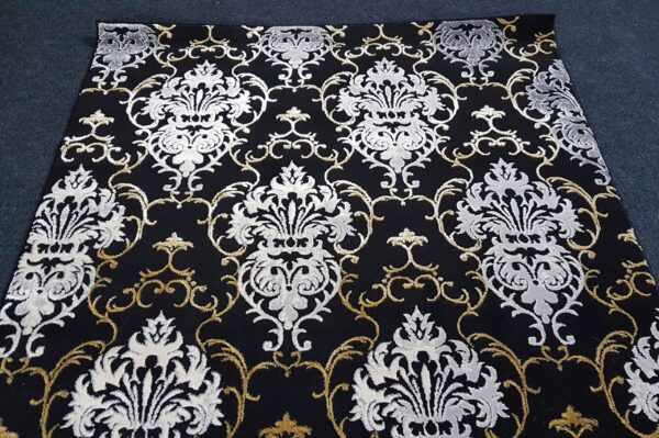 Nowoczesny dywan barokowy, orientalny w stylu GLAMOUR, czarny złoty 120x180 cm - obrazek 13
