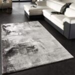 Dywan nowoczesny abstrakcyjny PACO HOME CANVAS artystyczne płótno. Szary, czarny, biały