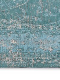 WESTWING PALERMO Dywan bawełniany szenilowy orientalny perski w stylu VINTAGE turkusowy niebieski zielony 120x180 cm - obrazek 8