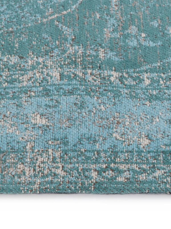 WESTWING PALERMO Dywan bawełniany szenilowy orientalny perski w stylu VINTAGE turkusowy niebieski zielony 120x180 cm - obrazek 8