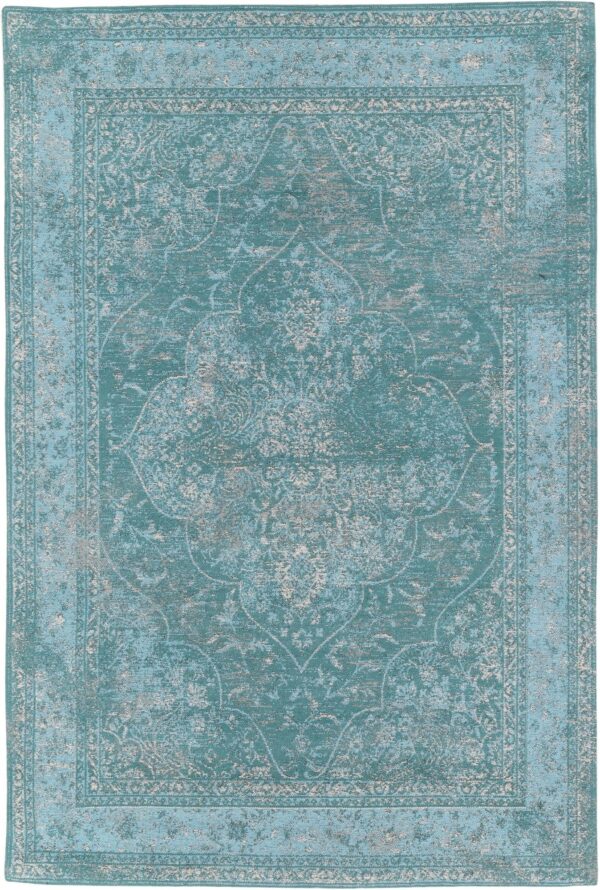 WESTWING PALERMO Dywan bawełniany szenilowy orientalny perski w stylu VINTAGE turkusowy niebieski zielony 120x180 cm - obrazek 6