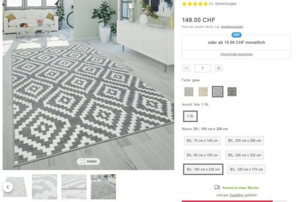NOWOCZESNY PRZYJEMNY W DOTYKU dywan pokojowy geometryczny biały szary PACO HOME STELLA SV 160x220 cm - obrazek 12