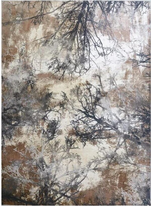 Abstrakcyjny, lśniący dywan w stylu GLAMOUR beżowy złoty GAŁĘZIE 160x220 cm - obrazek 9