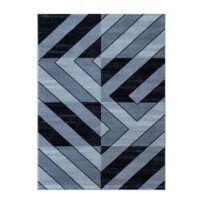 Nowoczesny, tkany, geometryczny dywan w odcieniach szarości i czerni 240x330 cm