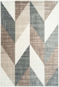 Dywan CARPET CITY INSPIRATION wzór w jodełkę kremowy brązowo-szary 200x290 cm - obrazek 9