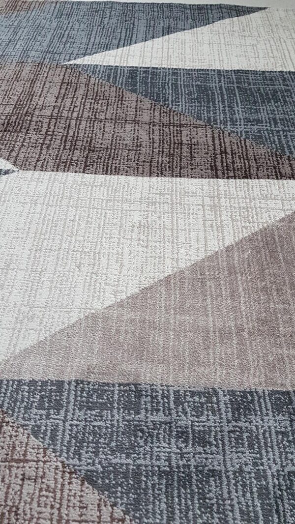 Dywan CARPET CITY INSPIRATION wzór w jodełkę kremowy brązowo-szary 200x290 cm - obrazek 6