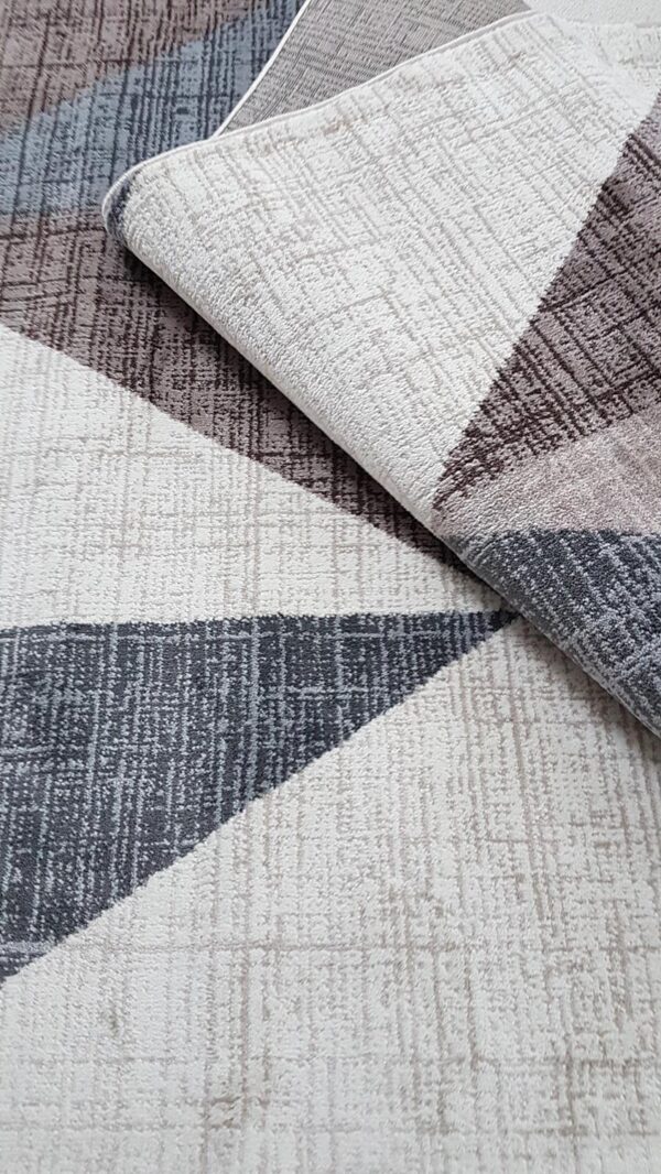 Dywan CARPET CITY INSPIRATION wzór w jodełkę kremowy brązowo-szary 200x290 cm - obrazek 3