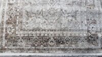 Lśniący dywan z frędzlami postarzany, orientalny w stylu GLAMOUR beżowo złoty 120x180 cm - obrazek 5