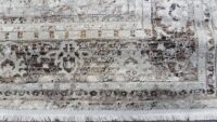 Lśniący dywan z frędzlami postarzany, orientalny w stylu GLAMOUR beżowo złoty 120x180 cm - obrazek 6