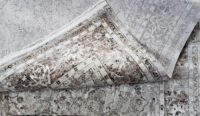 Lśniący dywan z frędzlami postarzany, orientalny w stylu GLAMOUR beżowo złoty 120x180 cm - obrazek 8