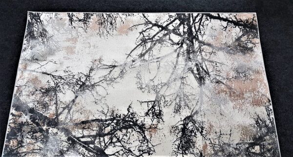 Abstrakcyjny, lśniący dywan w stylu GLAMOUR beżowy złoty GAŁĘZIE 160x220 cm - obrazek 5