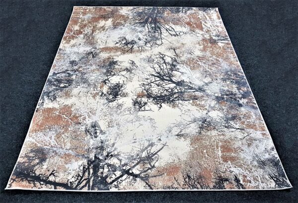 Abstrakcyjny, lśniący dywan w stylu GLAMOUR beżowy złoty GAŁĘZIE 160x220 cm - obrazek 6
