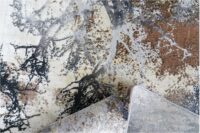 Abstrakcyjny, lśniący dywan w stylu GLAMOUR beżowy złoty GAŁĘZIE 160x220 cm - obrazek 2