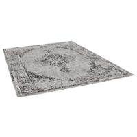 Nowoczesny, orientalny dywan belgijski w postarzanym stylu VINTAGE MANDALA MEDALION kremowy, beżowy, szary 200x290 cm - obrazek 5