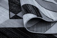 Nowoczesny, tkany, geometryczny dywan w odcieniach szarości i czerni 240x330 cm - obrazek 2