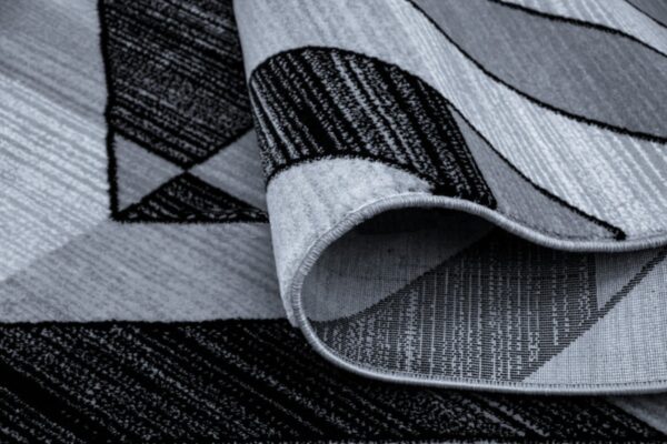 Nowoczesny, tkany, geometryczny dywan w odcieniach szarości i czerni 240x330 cm - obrazek 2