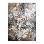 Abstrakcyjny, lśniący dywan w stylu GLAMOUR beżowy złoty GAŁĘZIE 160x220 cm