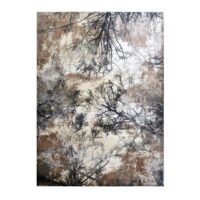 Abstrakcyjny, lśniący dywan w stylu GLAMOUR beżowy złoty GAŁĘZIE 160x220 cm