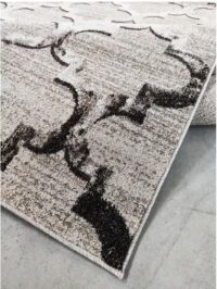 Postarzany dywan w stylu orientalnym z motywem marokańskiej koniczyny. Beżowy brązowy 160x220 cm - obrazek 6