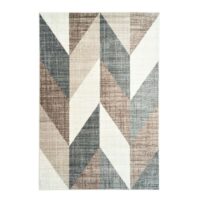 Dywan CARPET CITY INSPIRATION wzór w jodełkę kremowy brązowo-szary 200x290 cm