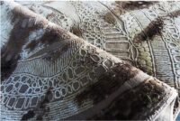 Nowoczesny, abstrakcyjny dywan w stylu LOFT w odcieniach beżu, brązu i złota. Motyw spirali 120x180 cm - obrazek 4