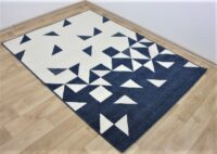 Dwupoziomowy dywan belgijski UNIWERSALNY wewnętrzny zewnętrzny GRANATOWY ECRU 160x230 cm - obrazek 11