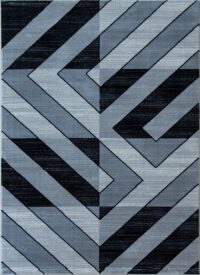 Nowoczesny, tkany, geometryczny dywan w odcieniach szarości i czerni 240x330 cm - obrazek 8