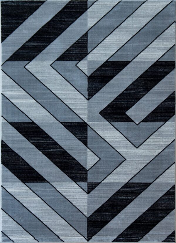 Nowoczesny, tkany, geometryczny dywan w odcieniach szarości i czerni 240x330 cm - obrazek 8
