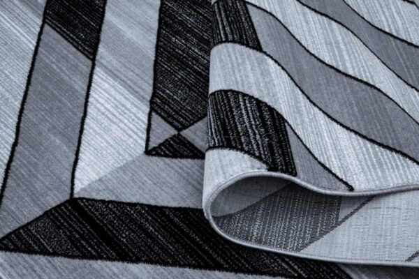 Nowoczesny, tkany, geometryczny dywan w odcieniach szarości i czerni 240x330 cm - obrazek 6
