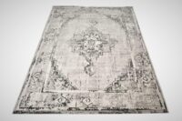 Nowoczesny, orientalny dywan belgijski w postarzanym stylu VINTAGE MANDALA MEDALION kremowy, beżowy, szary 200x290 cm - obrazek 7