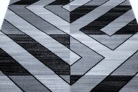 Nowoczesny, tkany, geometryczny dywan w odcieniach szarości i czerni 240x330 cm - obrazek 7