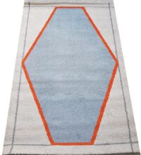 Belgijski dywan KREMOWY NIEBIESKI z wysokim i gęstym włosiem 140x200 cm - obrazek 13
