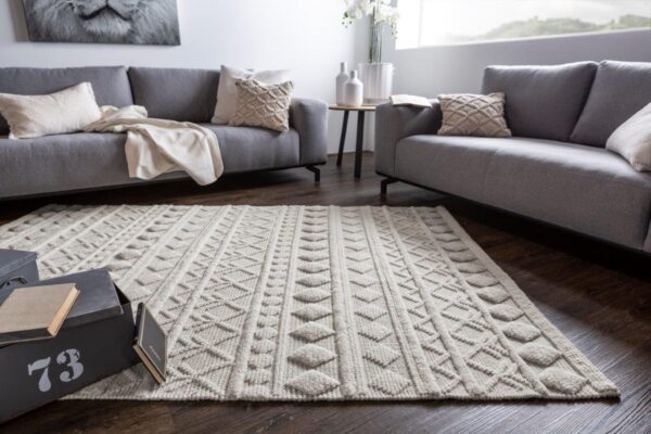 DYWAN WEŁNIANY Luxor Living Boho Skandi HYGGE biały kremowy 130x190 cm - obrazek 10