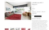 KAYOOM LUXURY RĘCZNIE TKANY ELEGANCKI LŚNIĄCY DYWAN WISKOZOWY GLAMOUR gruby gęsty gładki CZERWONY BORDO 200x290 cm - obrazek 15
