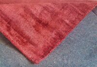 KAYOOM LUXURY RĘCZNIE TKANY ELEGANCKI LŚNIĄCY DYWAN WISKOZOWY GLAMOUR gruby gęsty gładki CZERWONY BORDO 200x290 cm - obrazek 12