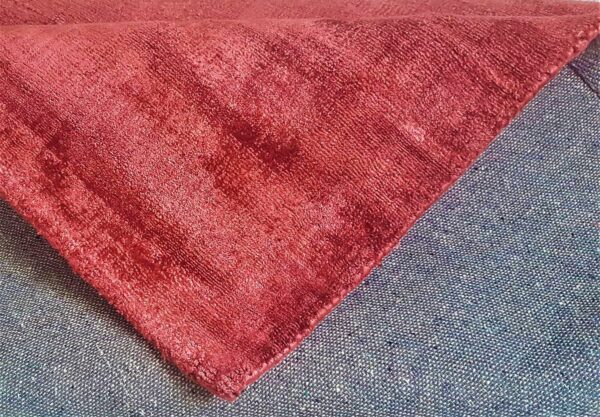 KAYOOM LUXURY RĘCZNIE TKANY ELEGANCKI LŚNIĄCY DYWAN WISKOZOWY GLAMOUR gruby gęsty gładki CZERWONY BORDO 200x290 cm - obrazek 12