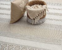 NOWOCZESNY ETNICZNY DYWAN SZNURKOWY W STYLU BOHO SKANDI beżowy kremowy CALGARY HEAVY DUTY 160x220 cm - obrazek 8