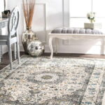 Dywan do salonu ORIENTALNY PERSKI VINTAGE szary kremowy nuLOOM BODRUM VERONA 160x230 cm