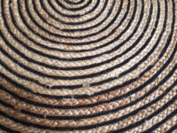 OKRĄGŁY INDYJSKI dywan naturalny, pleciony GOODWEAVE wykonany z juty i bawełny beżowy czarny 150x150 cm - obrazek 11