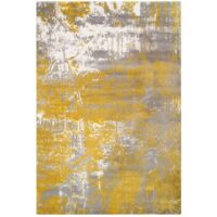 KUKOON RUGS ENZO nowoczesny, abstrakcyjny dywan do salonu MAZY złoty biały szary 190x290 cm