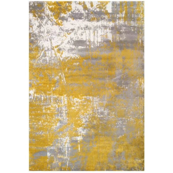KUKOON RUGS ENZO nowoczesny, abstrakcyjny dywan do salonu MAZY złoty biały szary 190x290 cm - obrazek 7