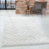 NOWOCZESNY DYWAN DWUPOZIOMOWY Z KRÓTKIM I DŁUGIM WŁOSIEM 3D w stylu boho skandi kremowy AYYILDIZ PISA - obrazek 6